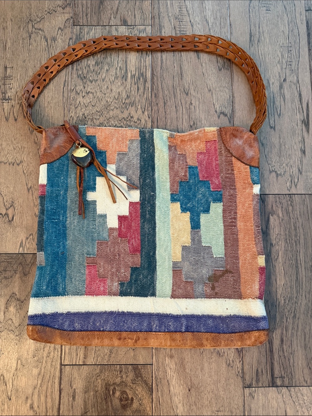 Boho Kilim Pattern Shoulder Bag in Multi-Color